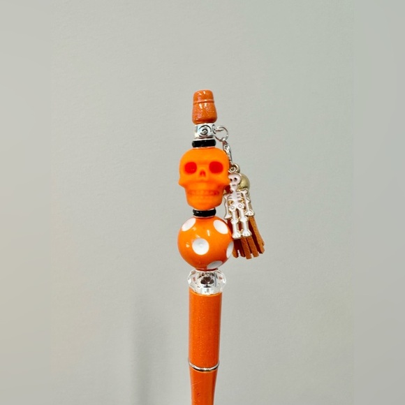 Halloween Beaded Pen Set with Charms & Tassels - Set of 4 Pens - Picture 3 of 5